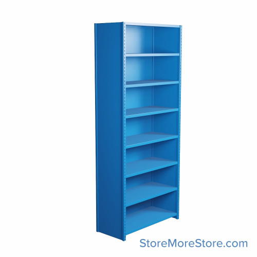 Industrial Shelving, 42" W x 18" D x 99" H, Closed Single Shelving Unit, 8 Shelves